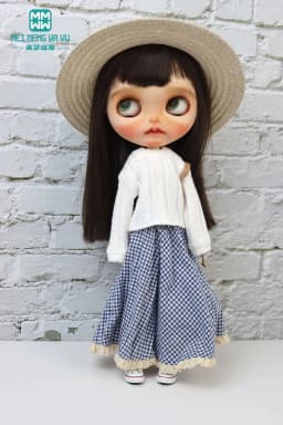 Clothes for Doll Fashionable Sweater Cardigan Fits 28cm Blyth Azon OB22 OB24 Toys Gift
