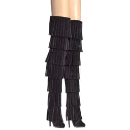 1/6 Doll Toy Solid Color Tassel Long Tube Boots Hollow Velvet Shoes Action Figures Accessories For FR2 12 Inch Female Model Body