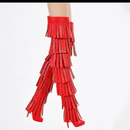 1/6 Doll Toy Solid Color Tassel Long Tube Boots Hollow Velvet Shoes Action Figures Accessories For FR2 12 Inch Female Model Body