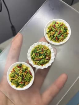 Handmade Miniature Chinese Food Collection, Realistic Daily Meals Bento Stir Fry Noodles Soup, 1:6 Scale Dollhouse Banquet Set