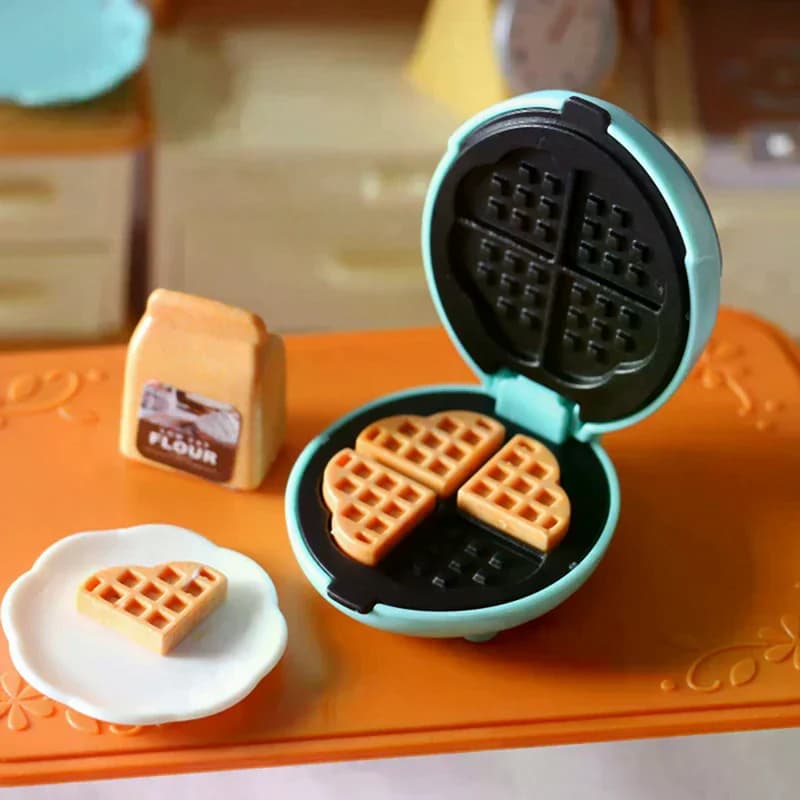 1set 1/6 Scale Dollhouse Miniature Electric Oven Mini Bread Maker Model Kitchen Furniture Accessories For Doll House Decor Toys