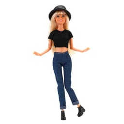 4Pcs/Set Doll Clothes Hat+Top+Jeans+Shoes Daily Cool Outfit Suitcase Accessories For 30CM&1/6 BJD Doll Clothes,Girl Toys Gifts