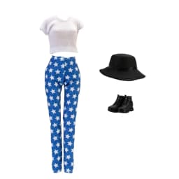 4Pcs/Set Doll Clothes Hat+Top+Jeans+Shoes Daily Cool Outfit Suitcase Accessories For 30CM&1/6 BJD Doll Clothes,Girl Toys Gifts