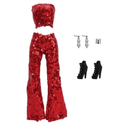 For 30CM Doll Clothes Accessories 11inch European American Fashion Doll Shining Clothing Pants Ornament Shoes Set