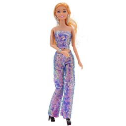 For 30CM Doll Clothes Accessories 11inch European American Fashion Doll Shining Clothing Pants Ornament Shoes Set
