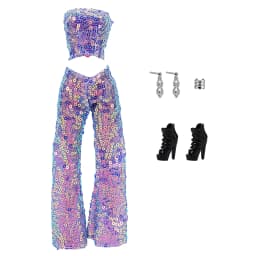 For 30CM Doll Clothes Accessories 11inch European American Fashion Doll Shining Clothing Pants Ornament Shoes Set