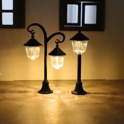 1/12 Dollhouse Street Lights Model Dollhouse Miniature Park Landscaping Lights Ornaments Doll House Decoration Pretend Play Toys