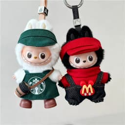 4.0 The Monsters Pin Love Series For Labubu Doll Workwear Fast Food French Fries Cosplay Clothes Fashion Coffee Ropa Clothing