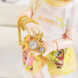 1Pc ob11 Miniature Toy Mini Necklace Pocket Watch for Doll 1/6 Figure Doll Accessories Dollhouse Decoration