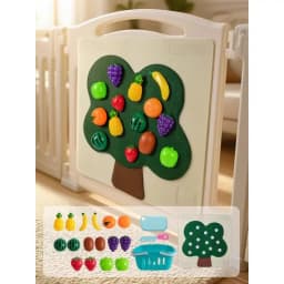 1 Set Fruits Play Kitchen Games Baby Felt Board Play Food Toys Wall Sticker Fine Motor Skills Early Educational Toy
