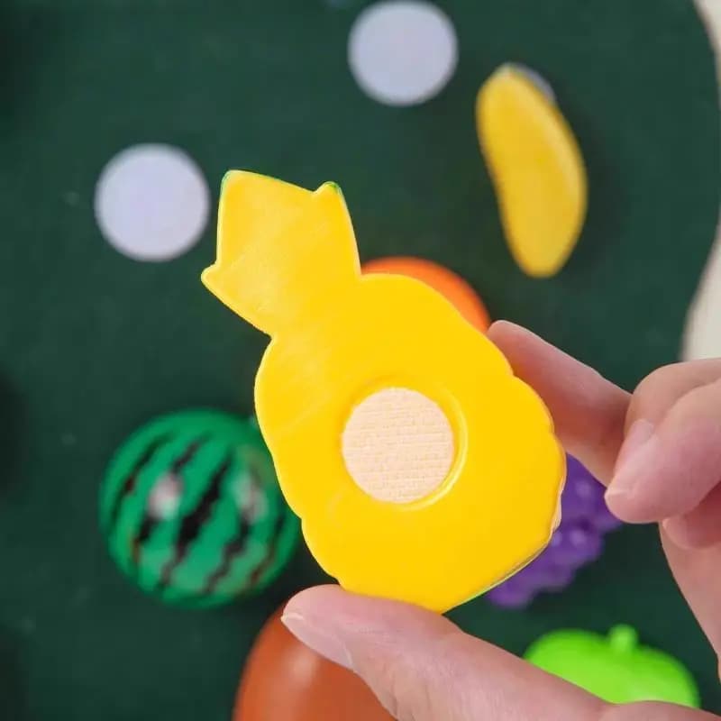 1 Set Fruits Play Kitchen Games Baby Felt Board Play Food Toys Wall Sticker Fine Motor Skills Early Educational Toy
