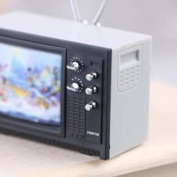 DollHouse Mini Retro TV Toy Ornaments Miniature Simulation Furniture for Living Room Decoration