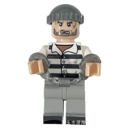 Building block doll police catch thieves traffic Chinese traffic police riding a motorcycle boy assembling building block toys