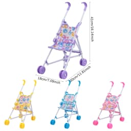 Baby Doll Stroller Toy, Suitable for Children Aged 3+, Fits 11-Inch to 15-Inch Dolls, Perfect Holiday Gift, Christmas Present, B
