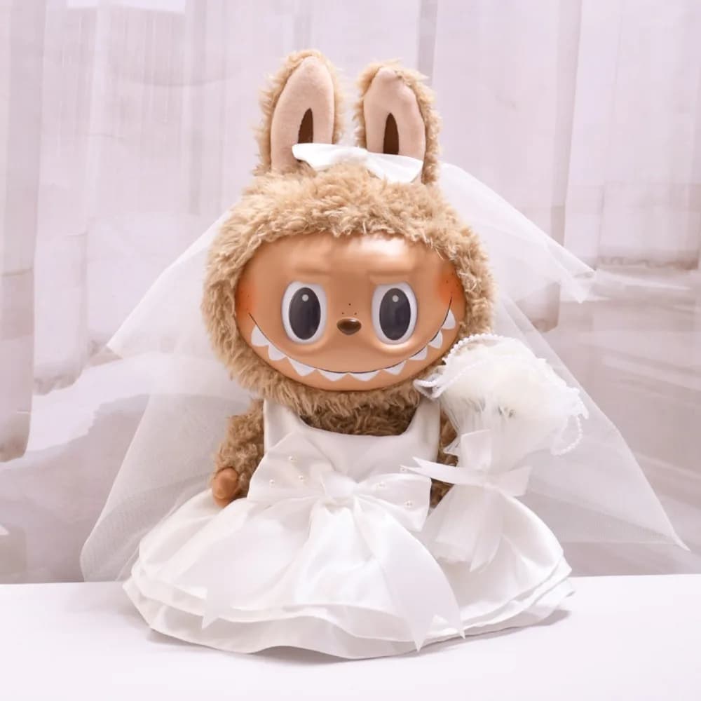For 38cm Labubu Doll Clothes Lovely Clothes Wedding Dress Suit Doll Accessories Changing Dress Sitting Party Game Gift Toys