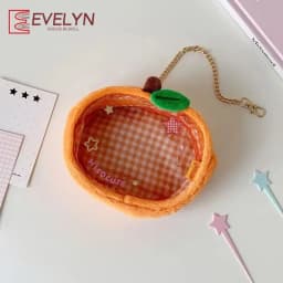 Evelyn Original Strawberry Baby Plush ItaBag Cartoon Storage Bag Suitable for 15cm dolls Walking Baby Pain Bag