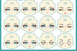 Lunae Ob11 Face 1/12 BJD Doll Handmade Water Sticker Faceplates Game Cosplay Toy Accessories