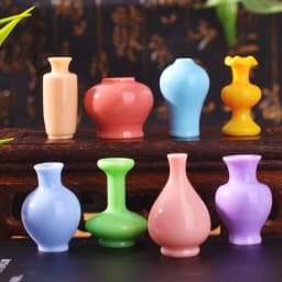 8pcs Mini Colorful Vase Bottles/pots Handmade Dollhouse Miniatures Vase Doll House Decora Kitchen Ornament DIY Accessories