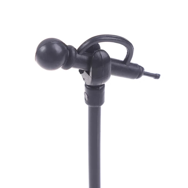 Black Dollhouse Microphone Cute Mini Plastic Microphone Model Dollhouse Miniature Furniture Accessories