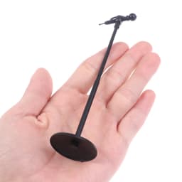 Black Dollhouse Microphone Cute Mini Plastic Microphone Model Dollhouse Miniature Furniture Accessories