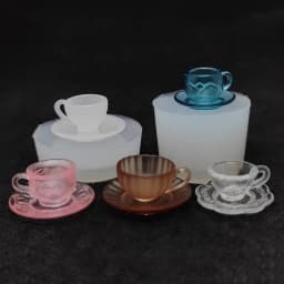 1 Set Dollhouse Miniature Tea Cup Silicone Mold UV Epoxy Turnover Food And Play Bowl Mold Doll Accessories Toy Scene Decoration