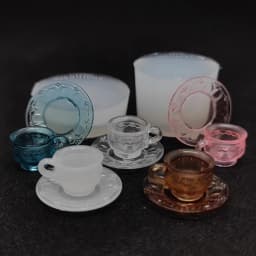 1 Set Dollhouse Miniature Tea Cup Silicone Mold UV Epoxy Turnover Food And Play Bowl Mold Doll Accessories Toy Scene Decoration
