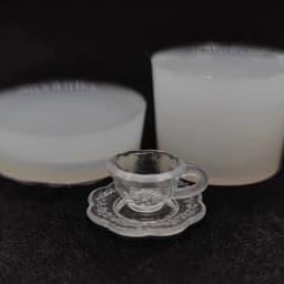 1 Set Dollhouse Miniature Tea Cup Silicone Mold UV Epoxy Turnover Food And Play Bowl Mold Doll Accessories Toy Scene Decoration