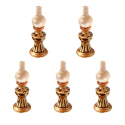 Dollhouse Retro Wall Lamp Oil Lamp Model Kit, 5Pcs Child Pretend Play Toys