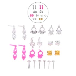 10Pcs Dollhouse Miniature Electroplated Crown Necklace Earstuds Bracelets Earrings Pendant Model Dressing Princess Doll Toy