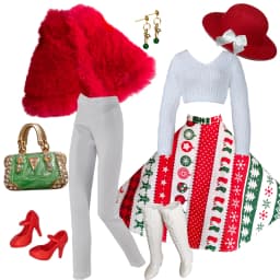 27-30CM Fashion Doll Clothes Red Fur Coat Dress Pants Boots Handmade Outfits for 1/6 Doll Clothing Accessories BJD Doll Clothes
