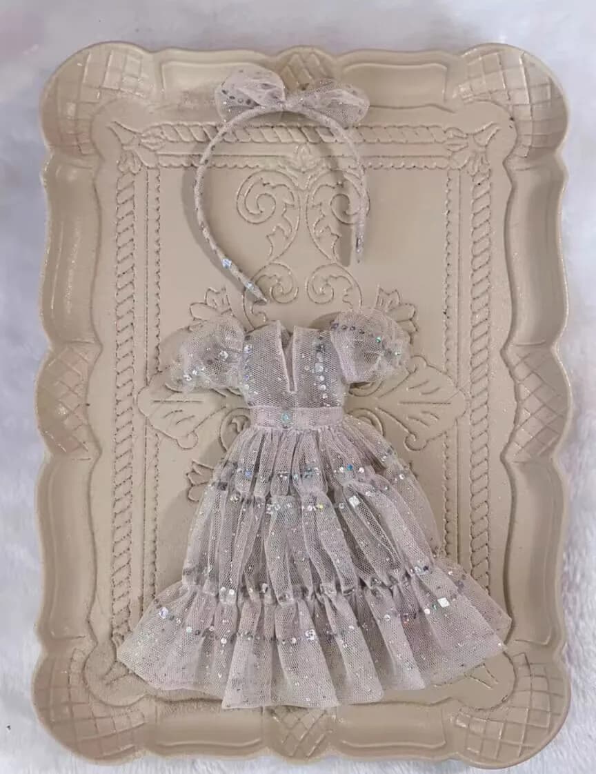 2pcs 2026 lace French style Headband + Main Dress for Blythe (Fit for Lulu,ymy24,Ob22,24,26,zone, Jenny)