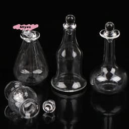 1Pc Miniature Glass Candy Jar Model 1/12 Scale Simulation Food Dessert Can for Dollhouse Decoration Toys Accessories