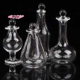 1Pc Miniature Glass Candy Jar Model 1/12 Scale Simulation Food Dessert Can for Dollhouse Decoration Toys Accessories