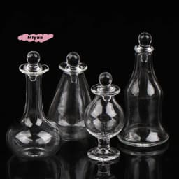 1Pc Miniature Glass Candy Jar Model 1/12 Scale Simulation Food Dessert Can for Dollhouse Decoration Toys Accessories