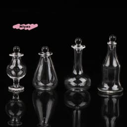 1Pc Miniature Glass Candy Jar Model 1/12 Scale Simulation Food Dessert Can for Dollhouse Decoration Toys Accessories