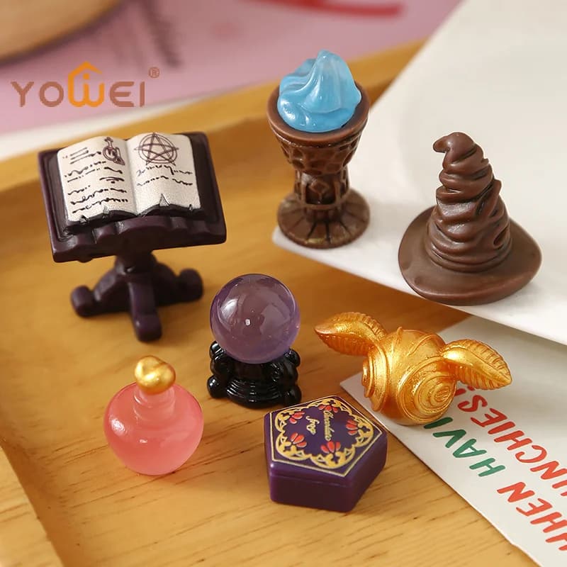 Miniature Magic Academy Props for Dollhouse, 1/12 Scale Kid's Toy House Decorations