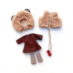 Pastel Harajukuc Style Outfit Clothing For 16 17cm 1/8 BJD OB11 Doll Korean Kawaii Leopard Print Clothes Dress Pants Accessories