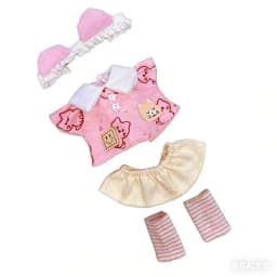 Pastel Harajukuc Style Outfit Clothing For 16 17cm 1/8 BJD OB11 Doll Korean Kawaii Leopard Print Clothes Dress Pants Accessories