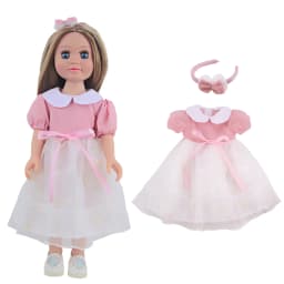 Cute 18 Inch Doll Clothes Outfits,Heart Raincoat, Flamingo Romper, Pink Lace Dress For 43cm Baby Newborn,OG Girl Dolls Kid Gift
