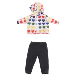 Cute 18 Inch Doll Clothes Outfits,Heart Raincoat, Flamingo Romper, Pink Lace Dress For 43cm Baby Newborn,OG Girl Dolls Kid Gift