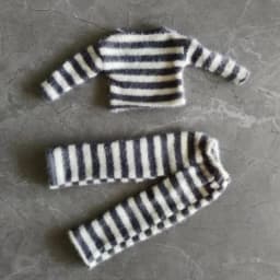 1/3 1/4 1/6 Doll's Clothes Suit for 77/75/70/45/30cm Bjd Doll Stripe Pajamas Dress Up Toys Play House Doll Accessories, No Doll
