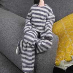 1/3 1/4 1/6 Doll's Clothes Suit for 77/75/70/45/30cm Bjd Doll Stripe Pajamas Dress Up Toys Play House Doll Accessories, No Doll