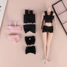1/6 Doll Lace Underwear Bra Briefs Pajamas Set 30CM Dolls Clothes Suit Doll Decoration Accessories For Kid Pretend Play Toys