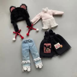 For 1/6 BJD Doll Clothes Accessories Set Leisure Lolita Skirt Pant Clothes Set Fit 30cm Cool Doll Accessories