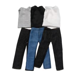 Fashion Doll Clothes 13 Inch Soldier Figure Accessories Boots Kids Toys Big Size Jeans Sleeveless For Ken DIY Dressing Game Gift