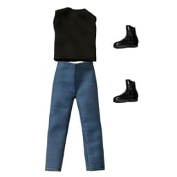 Fashion Doll Clothes 13 Inch Soldier Figure Accessories Boots Kids Toys Big Size Jeans Sleeveless For Ken DIY Dressing Game Gift