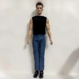 Fashion Doll Clothes 13 Inch Soldier Figure Accessories Boots Kids Toys Big Size Jeans Sleeveless For Ken DIY Dressing Game Gift
