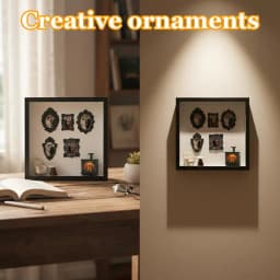 Miniature Simulated Fireplace Lamp Dollhouse Creative Decorative Ornament Electronic Candle Lamp 1pcs Mini Museum Photo Album