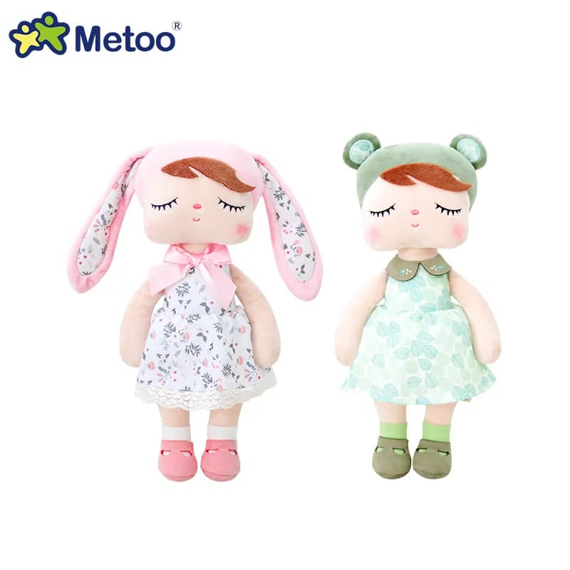 34cm Metoo Angela Dolls Soft Plush Stuffed Toy Closed Eyes Rabbit Doll Comforting Sleep Companion Bed Decor for 0-12 Years Kids