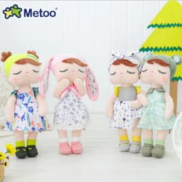 34cm Metoo Angela Dolls Soft Plush Stuffed Toy Closed Eyes Rabbit Doll Comforting Sleep Companion Bed Decor for 0-12 Years Kids